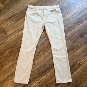 Buffalo David Bitton Ash Pants Mens 36 Cream Slim Fit Stretch Chino Gorpcore